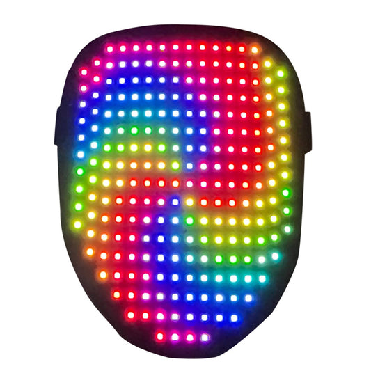 Gesture-Controlled LED Light-Up Face Mask Costume