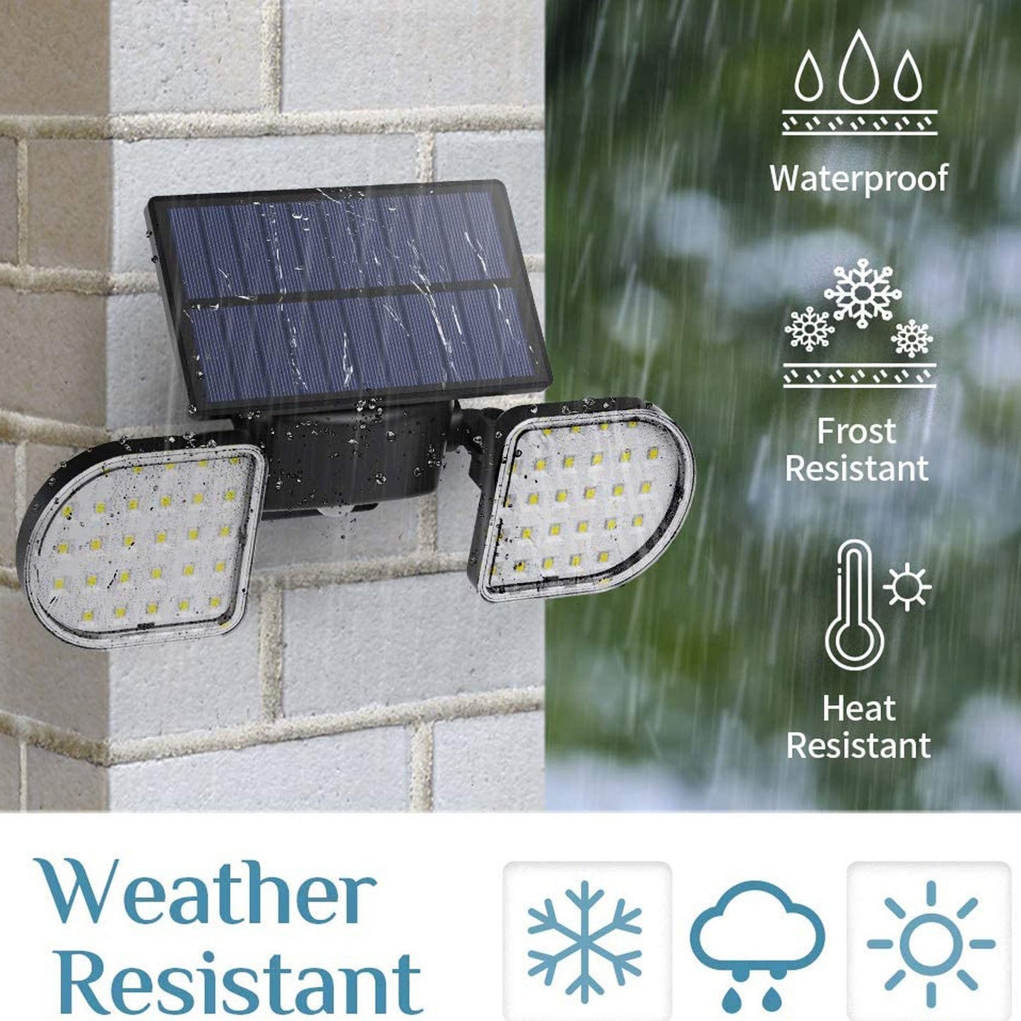 Weatherproof Outdoor Solar Sensor Wall Light for Home & Garden