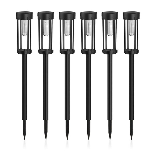Solar Powered Garden Pathway Lights, 6pcs Decorative Outdoor Lawn Lamps