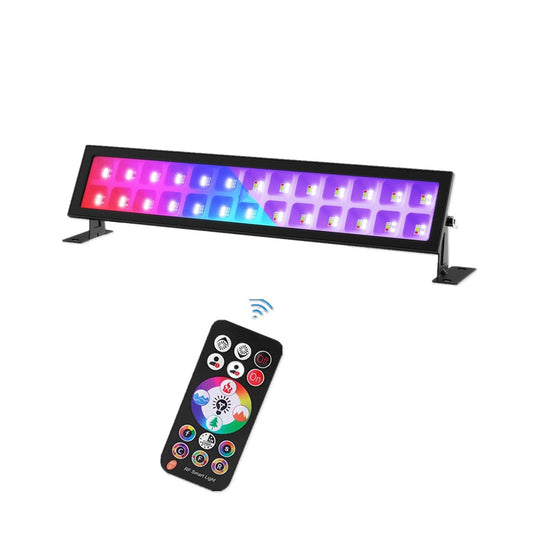48W 72LED RGB Black UV Wall Washer Light Bar for Stage, Gallery, Church, Wedding, Birthday Party