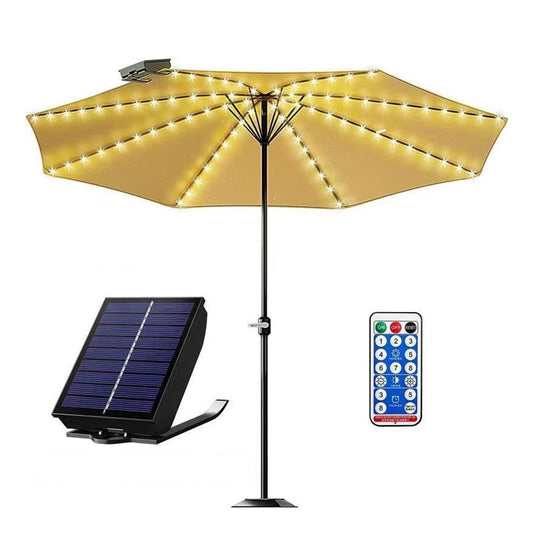 Solar-Powered Flexible Outdoor String Lights for Tents, Beach Shades, and Umbrellas