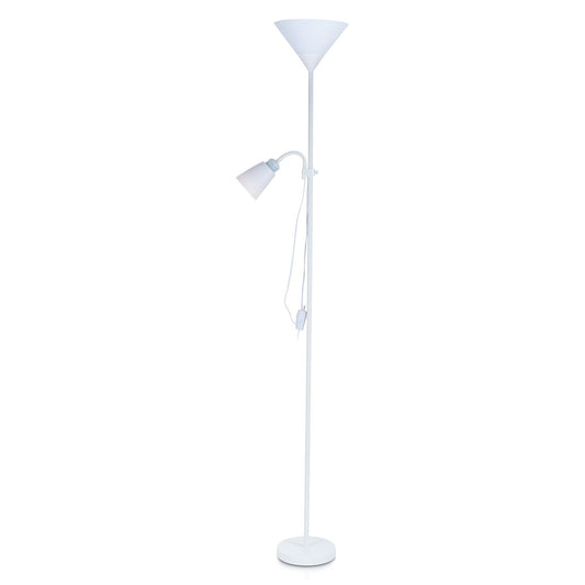 Double-Headed Standing Floor Lamp for Bedroom, Living Room & Study with E27 Bulbs