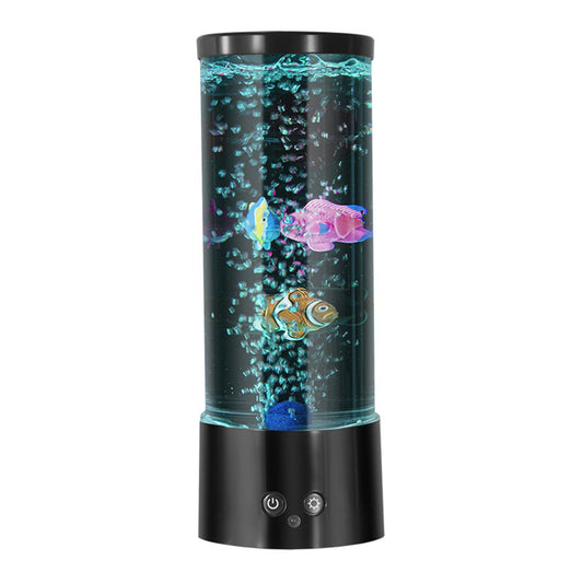 LED Jellyfish Lamp - 20 Color Options, USB Night Light with Creative Bubble Fish Design for Bedroom