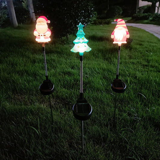 Christmas Solar-Powered Swinging Ground Lamp Decoration