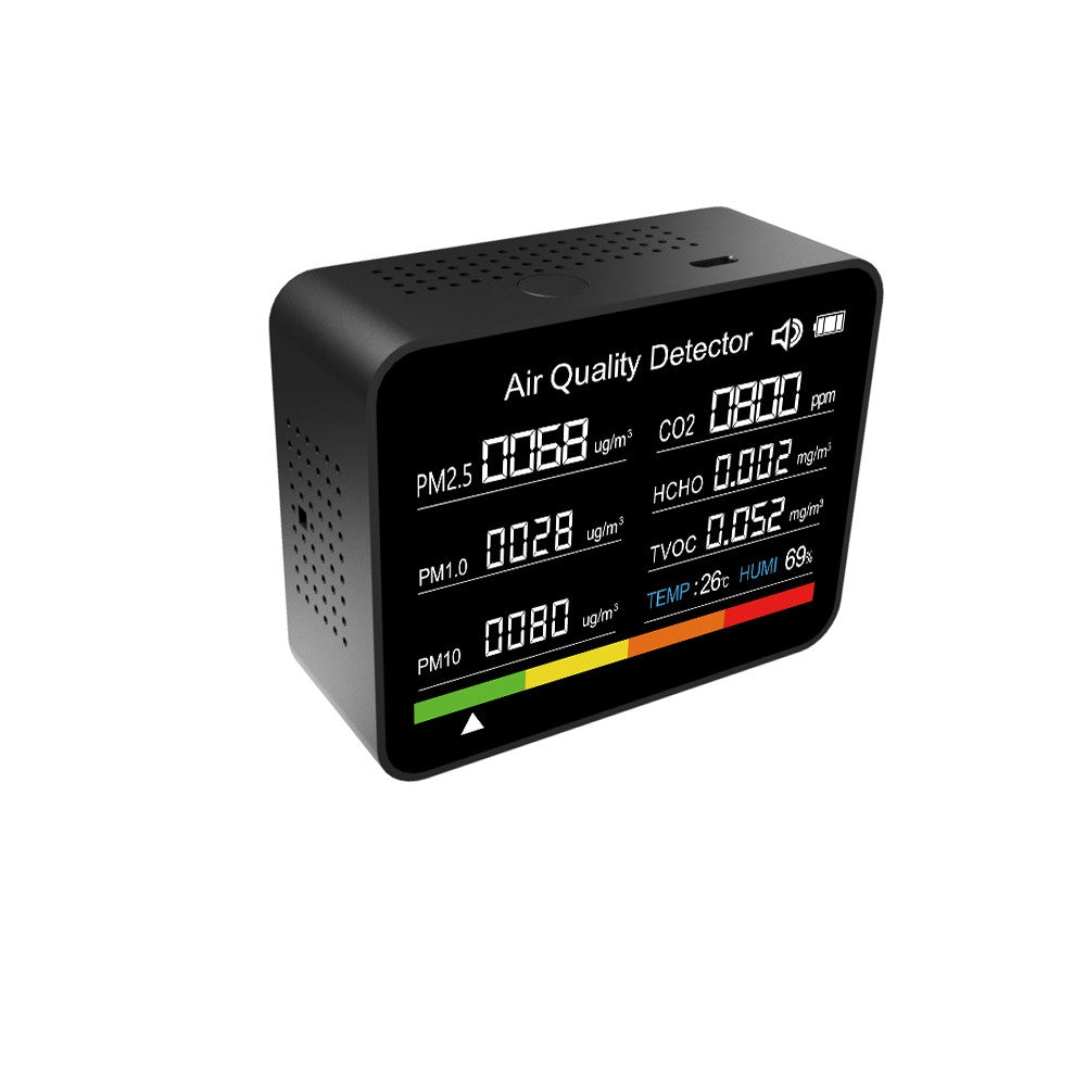 13-in-1 Smart Air Quality Monitor with Tuya WiFi – CO₂, HCHO, TVOC, PM2.5/1.0/10, Temp & Humidity, Alarm, Timer, Stopwatch