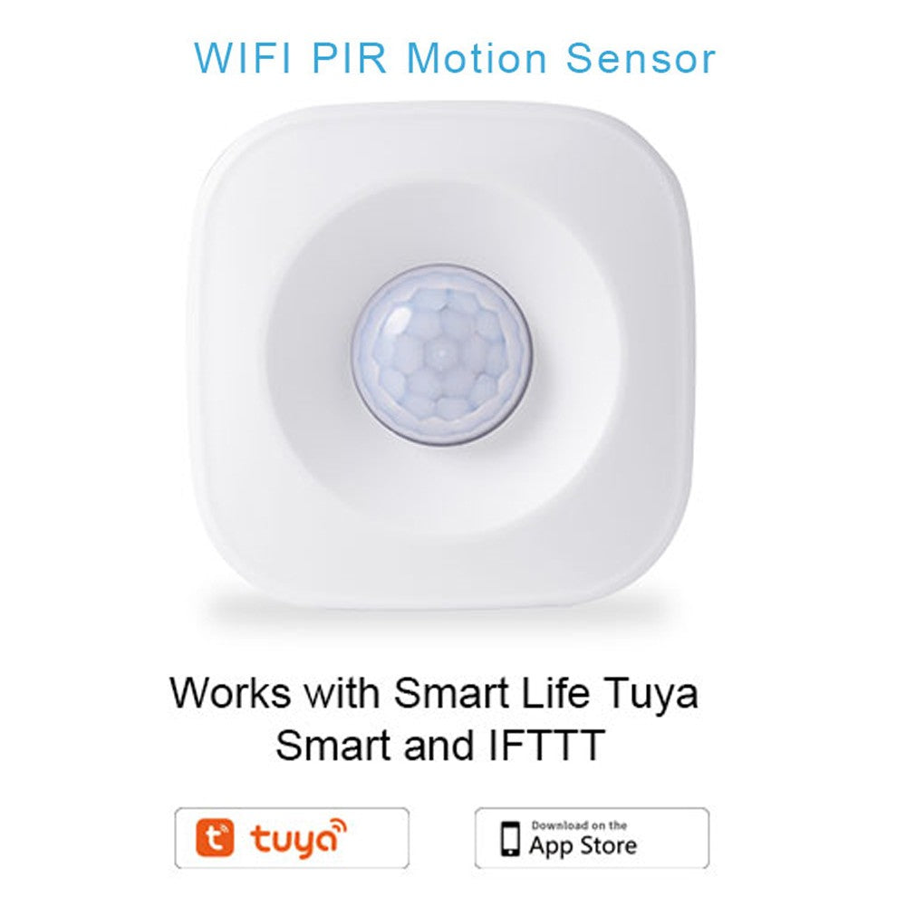 Tuya 2.4GHz WiFi PIR Motion Sensor Alarm, 120° Wide-Angle Infrared Human Detector