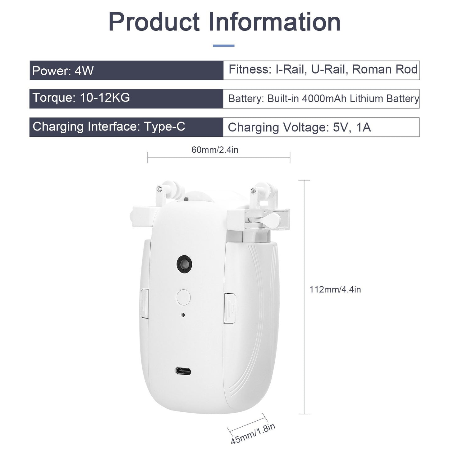 2-Pack Smart Curtain Motor Kit: Wireless Remote-Control Electric Opener for I-Rail/U-Rail/Roman Rod
