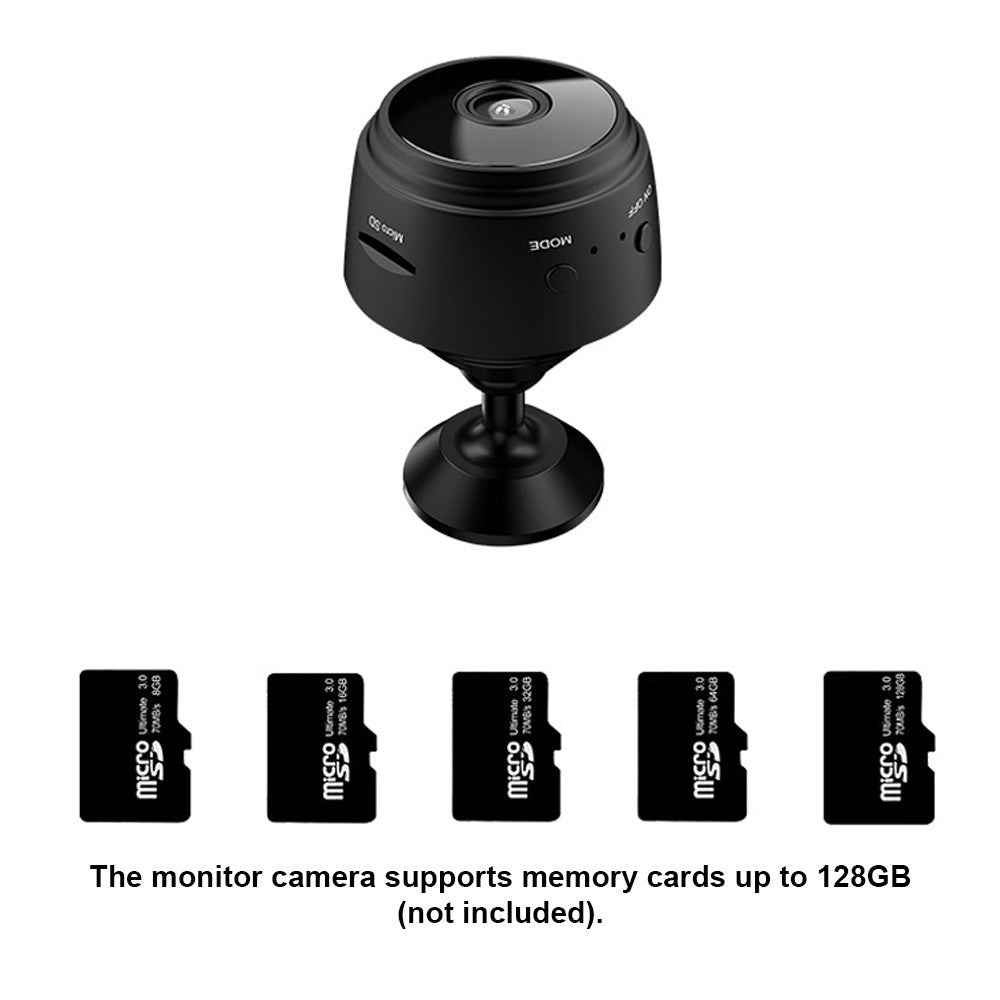 1080P Wireless Smart Camera with Night Vision & Magnetic Back for Home, Baby, Pets