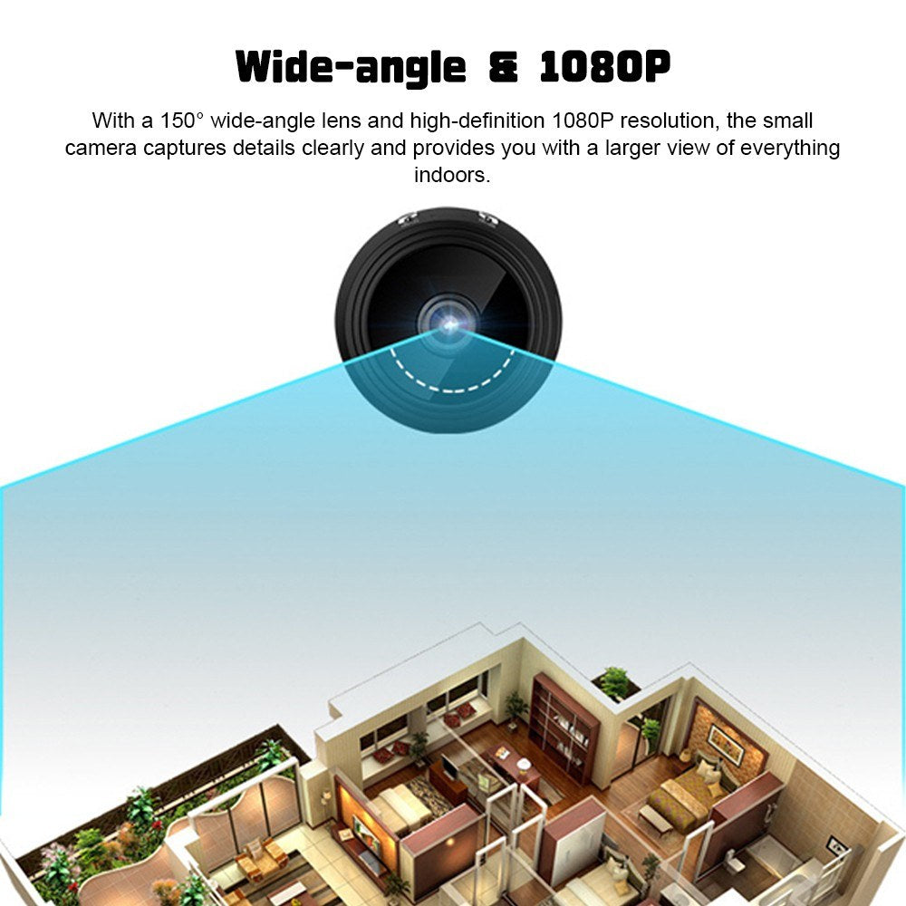 1080P Wireless Smart Camera with Night Vision & Magnetic Back for Home, Baby, Pets