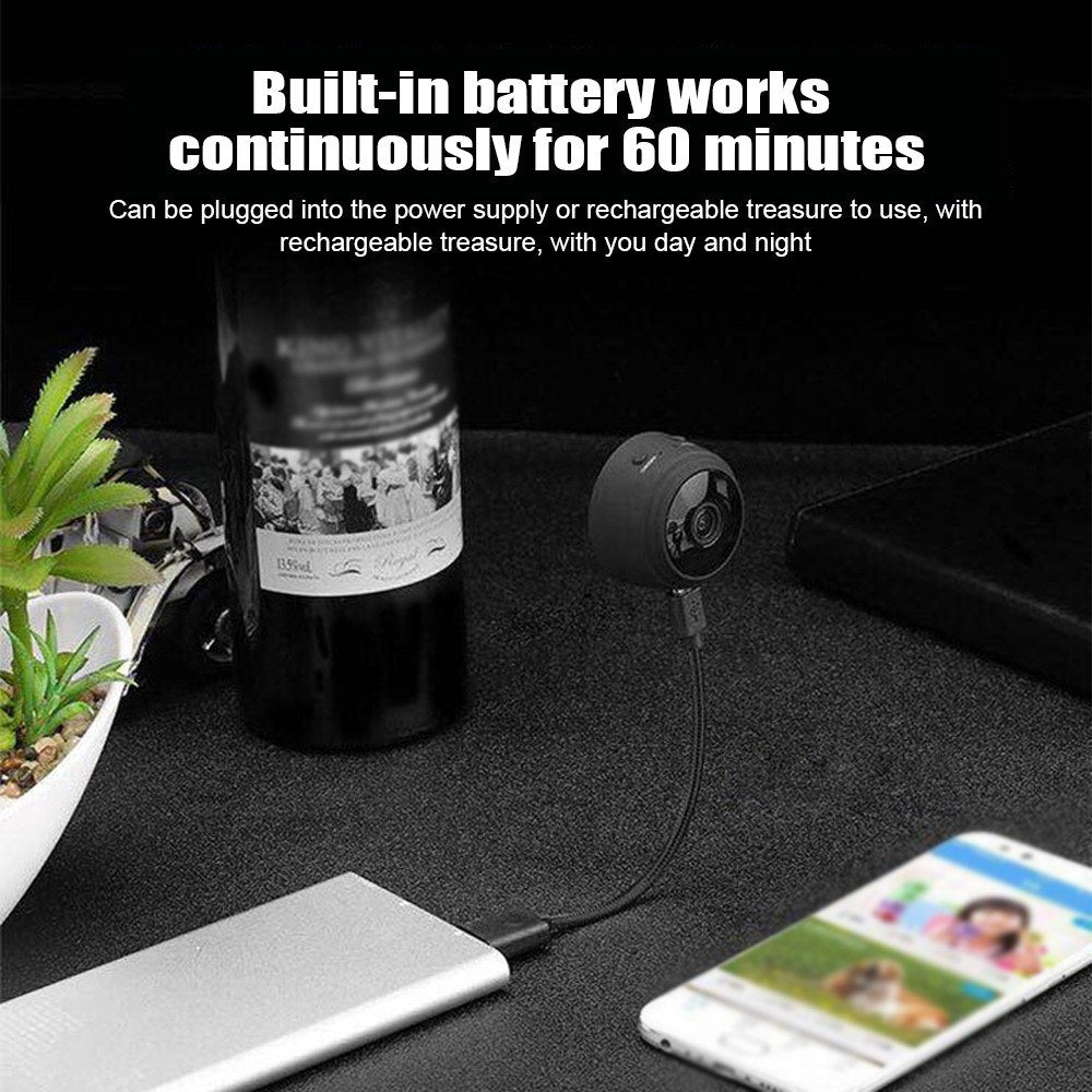 1080P Wireless Smart Camera with Night Vision & Magnetic Back for Home, Baby, Pets