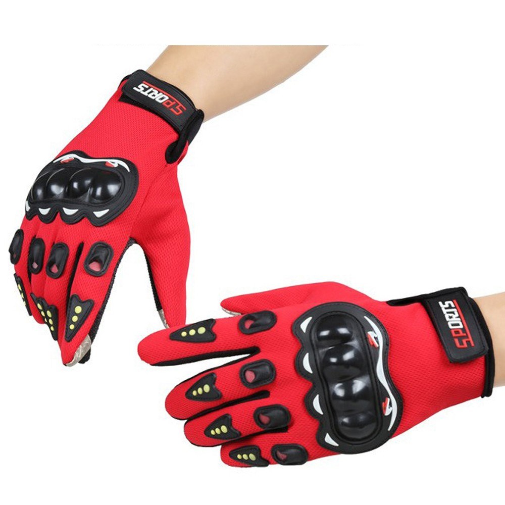 Mens Breathable Touchscreen Full Finger Cycling & Motorcycle Anti-Slip Protective Gloves