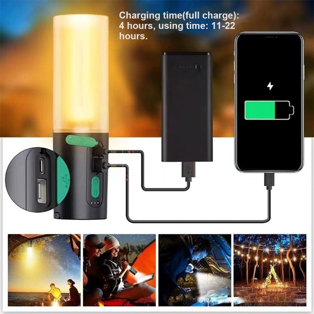 Rechargeable 4-in-1 Camping Lantern & 33Ft String Lights: 1000 Lumen, 4000mAh Power Bank, IPX6 Waterproof, 7 Modes - Perfect for Outdoors, Fishing, Hiking, Decor