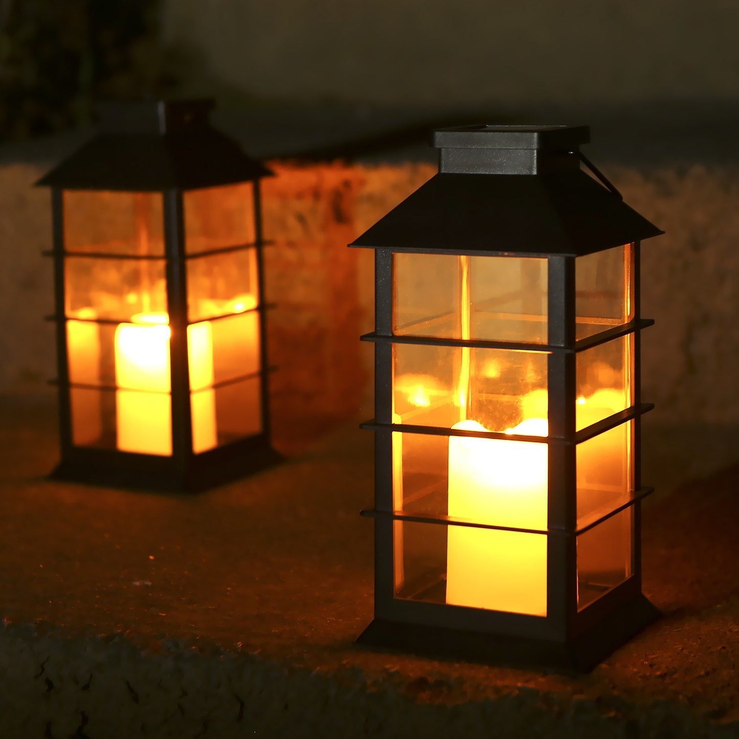 Tomshine Solar Vintage Flickering Flame Lantern: Outdoor LED Hanging Light for Garden, Patio & Courtyard