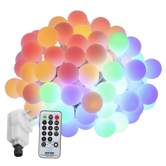 Tomshine 59ft Color-Changing LED Globe String Lights with Remote, 8 Modes & Timer for Indoor/Outdoor Decor