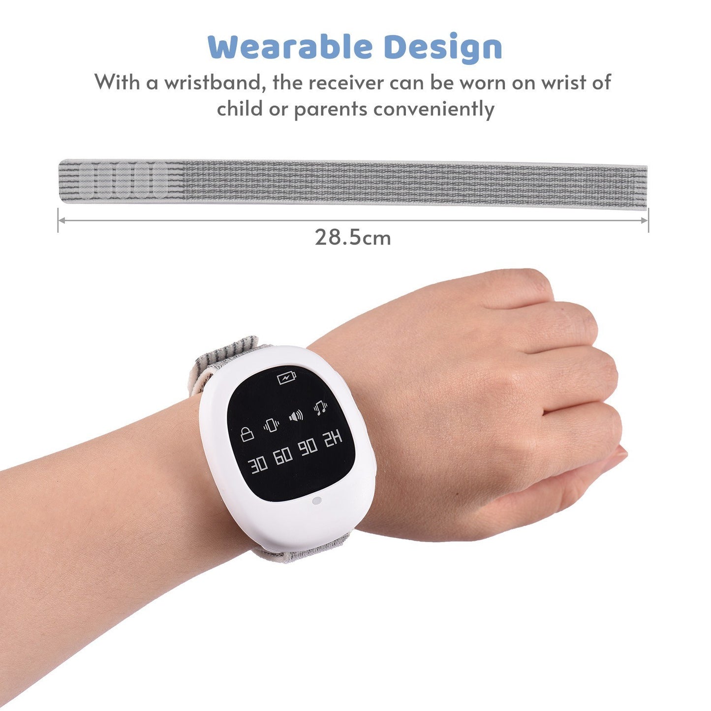 Kids & Elder Care Wireless Bedwetting Alarm Potty Training Wristband Watch