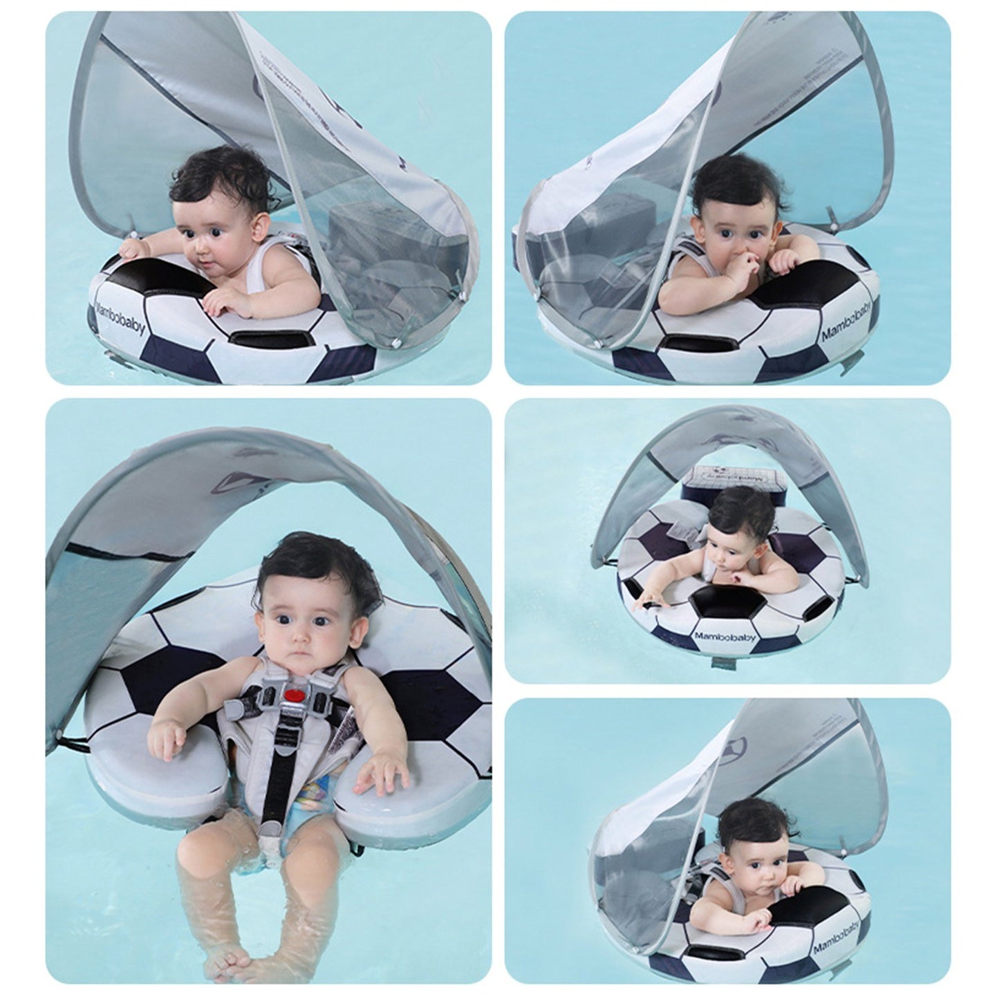 Mambobaby Infant Swim Float with Sunshade Canopy