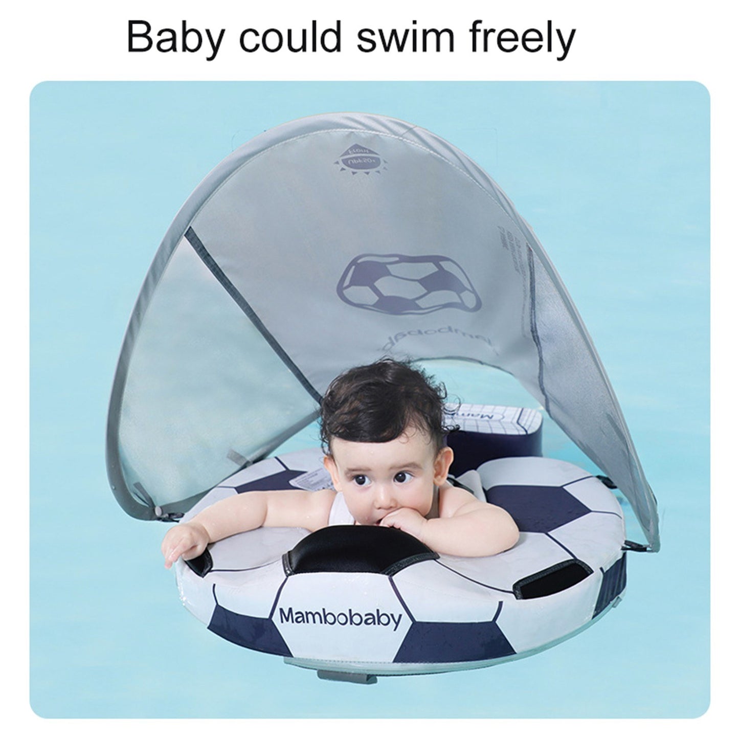 Mambobaby Infant Swim Float with Sunshade Canopy
