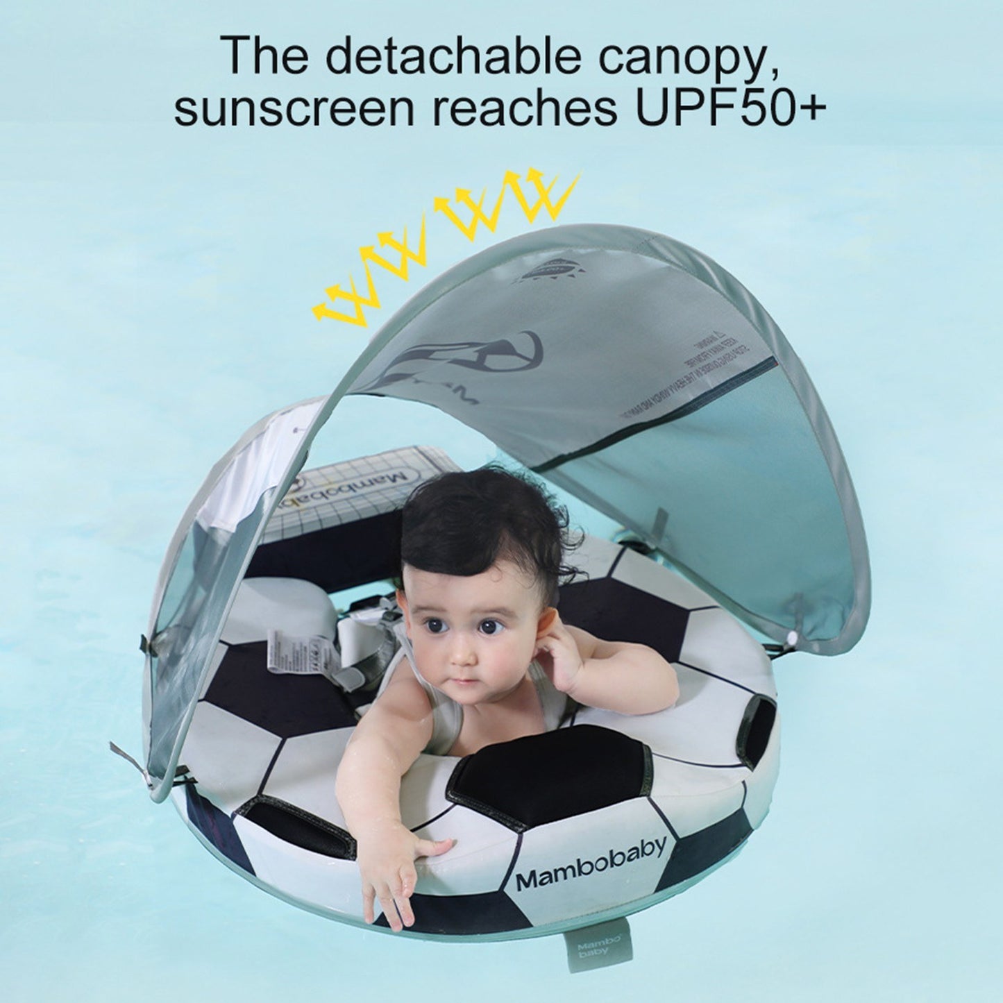Mambobaby Infant Swim Float with Sunshade Canopy