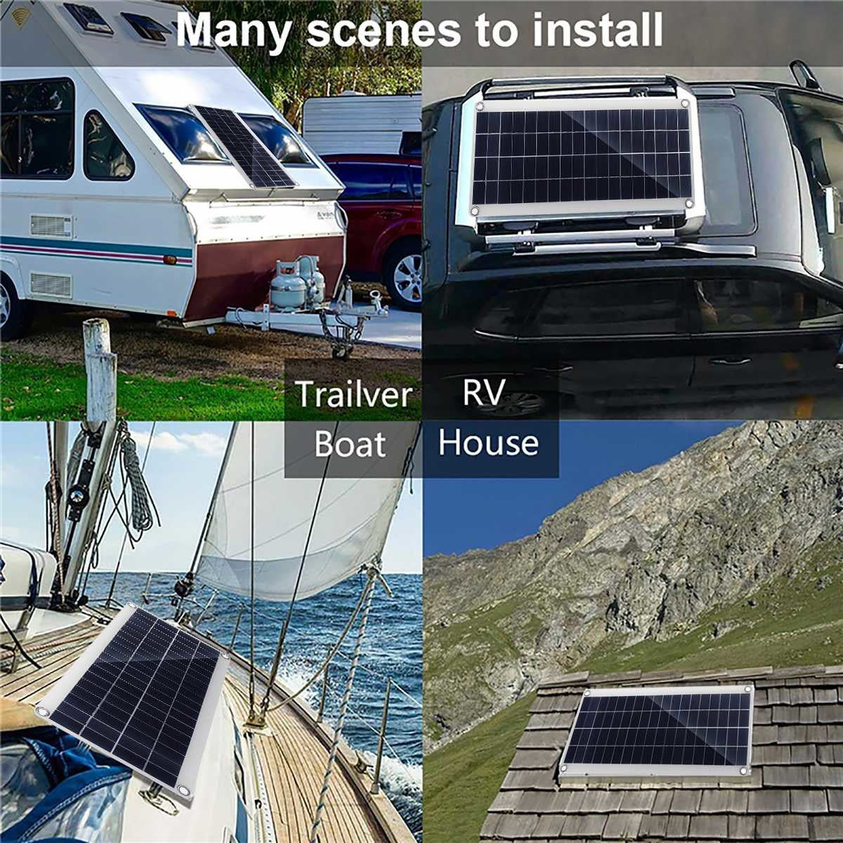 8W Flexible Solar Panel with 60A-10A Controller Module for Automotive Use