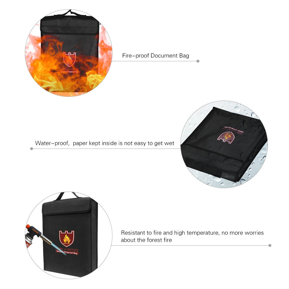 Fireproof Security Document & Money Bag