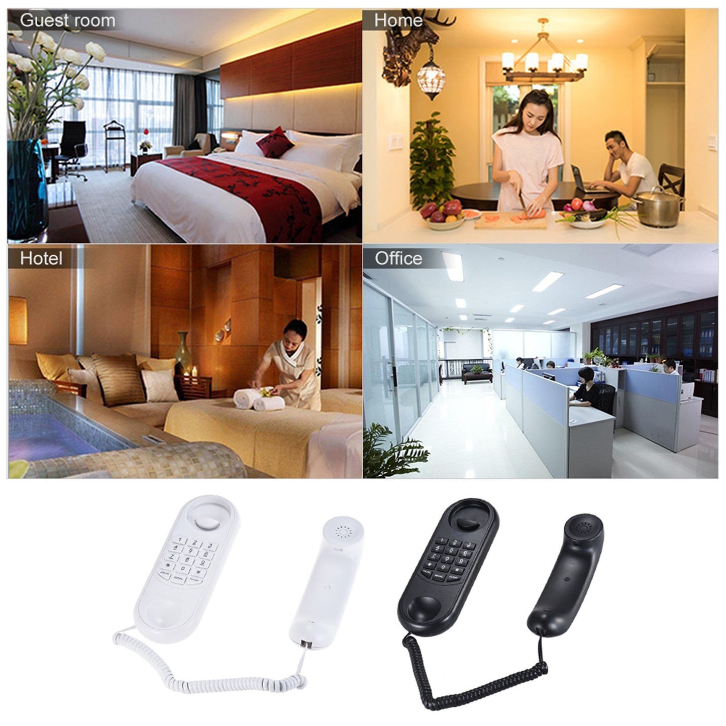 Wall Mountable Corded Handset Telephone