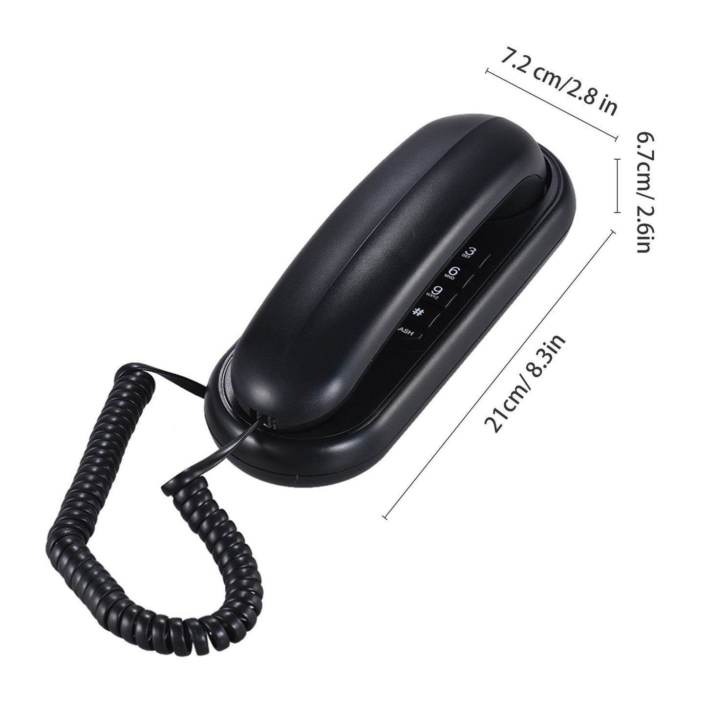 Wall Mountable Corded Handset Telephone