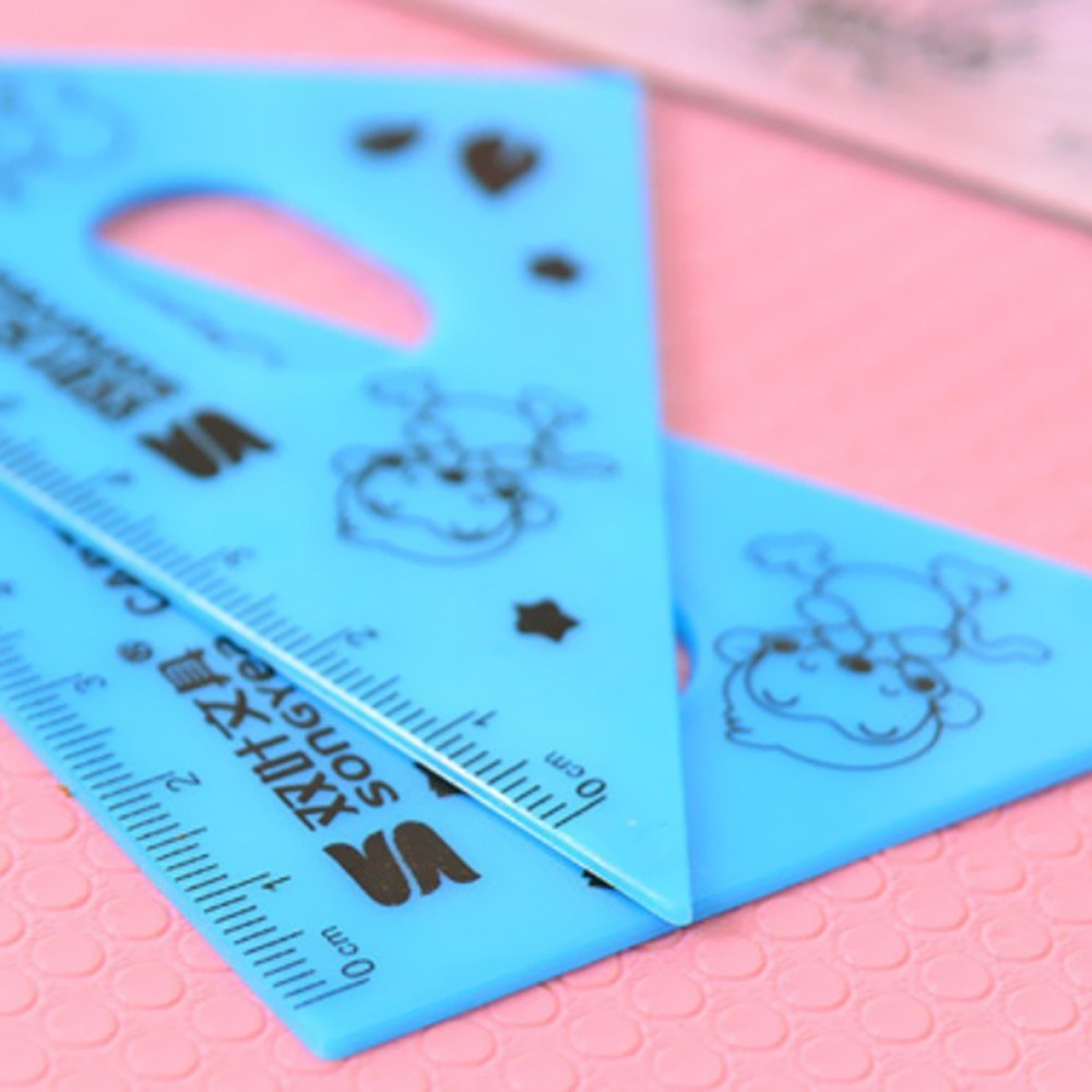 4PCS Kawaii Animal Ruler Set - Giraffe & Goat Design Office Supplies, Student Prize Birthday Gift