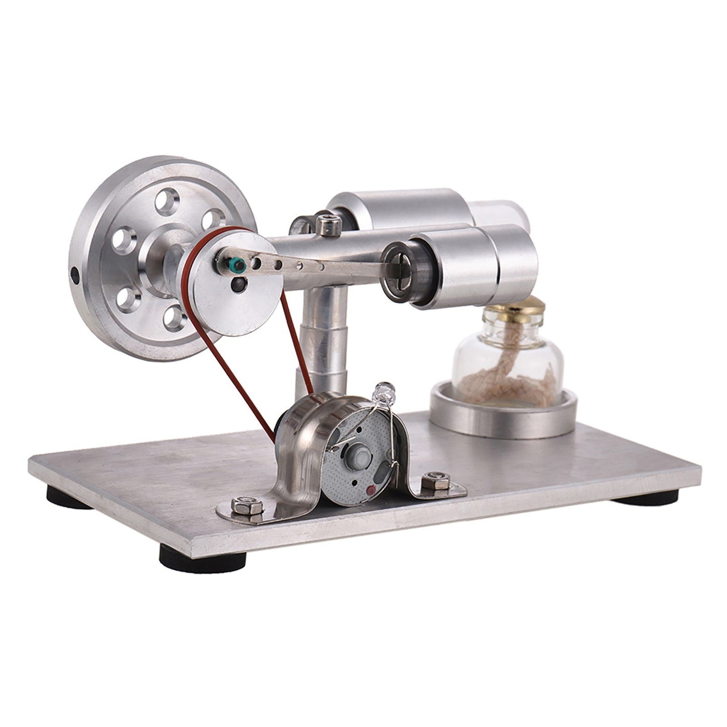 Stirling Engine Motor Model with LED, Aibecy Hot Air Generator Physics Educational Toy, Perfect Birthday Gift