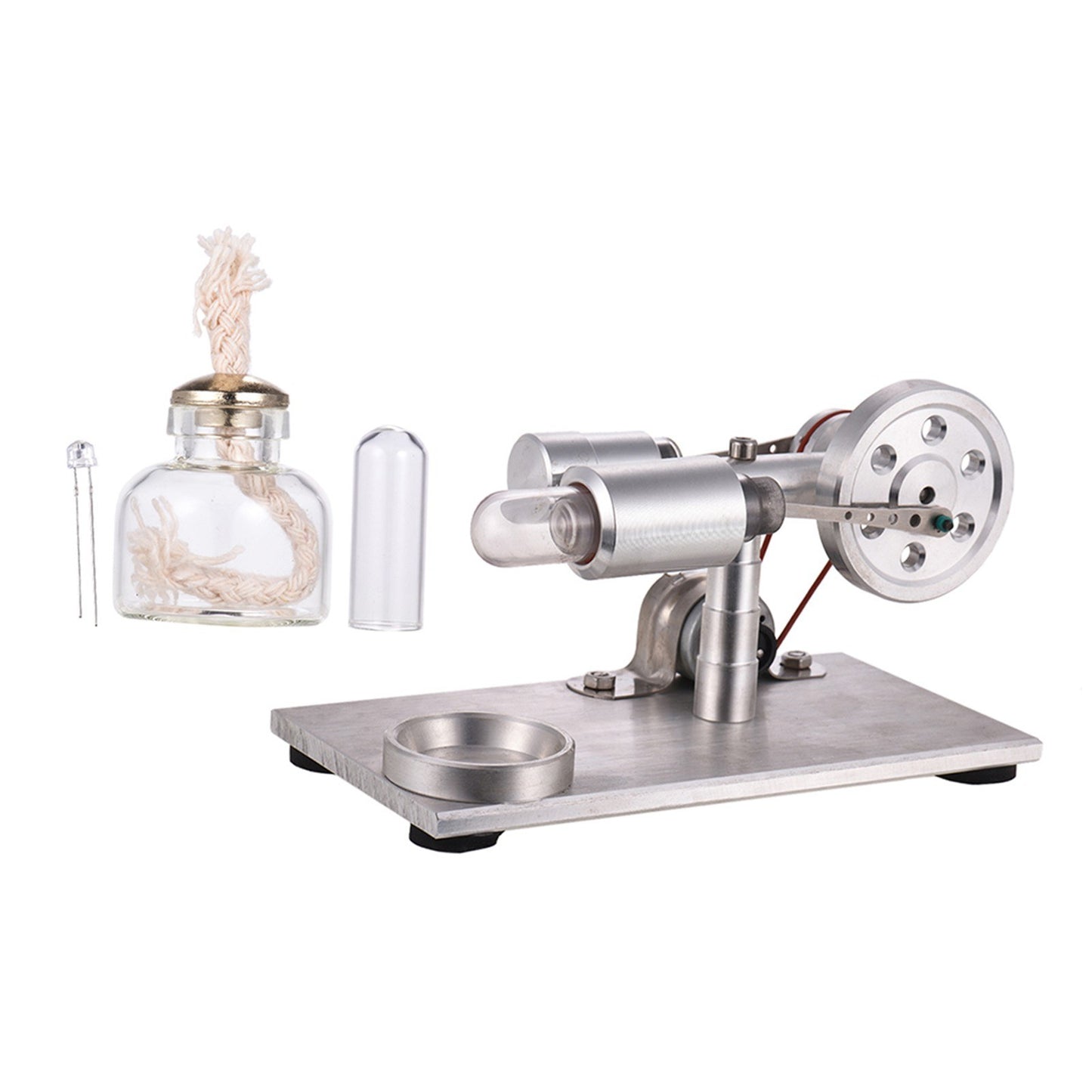 Stirling Engine Motor Model with LED, Aibecy Hot Air Generator Physics Educational Toy, Perfect Birthday Gift
