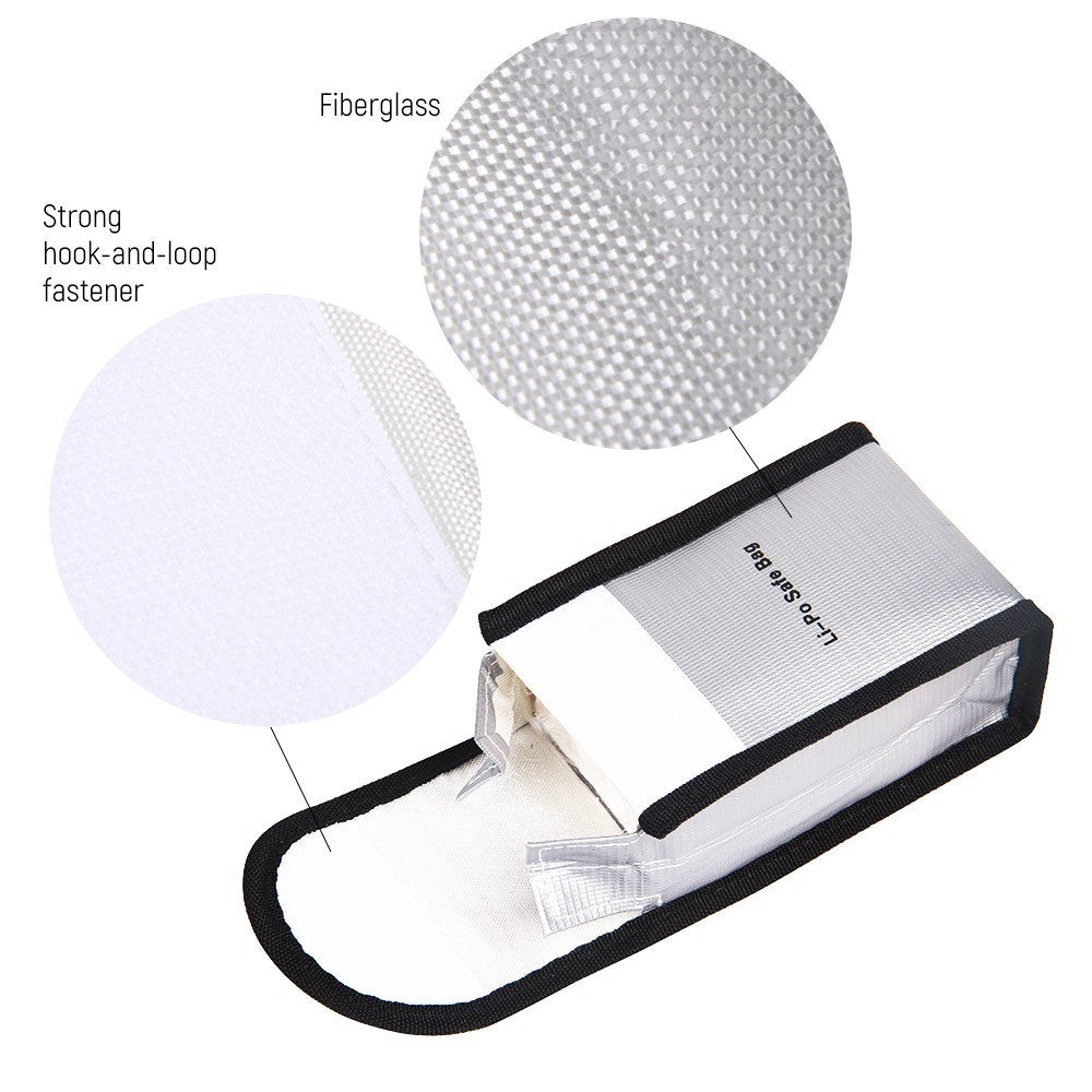 Fireproof Explosionproof Lipo Battery Safe Pouch for DJI Phantom 3 - Heat Resistant Charging & Storage Bag 140x90x55mm