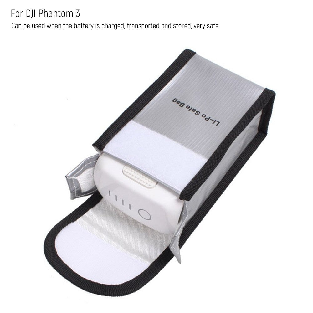 Fireproof Explosionproof Lipo Battery Safe Pouch for DJI Phantom 3 - Heat Resistant Charging & Storage Bag 140x90x55mm