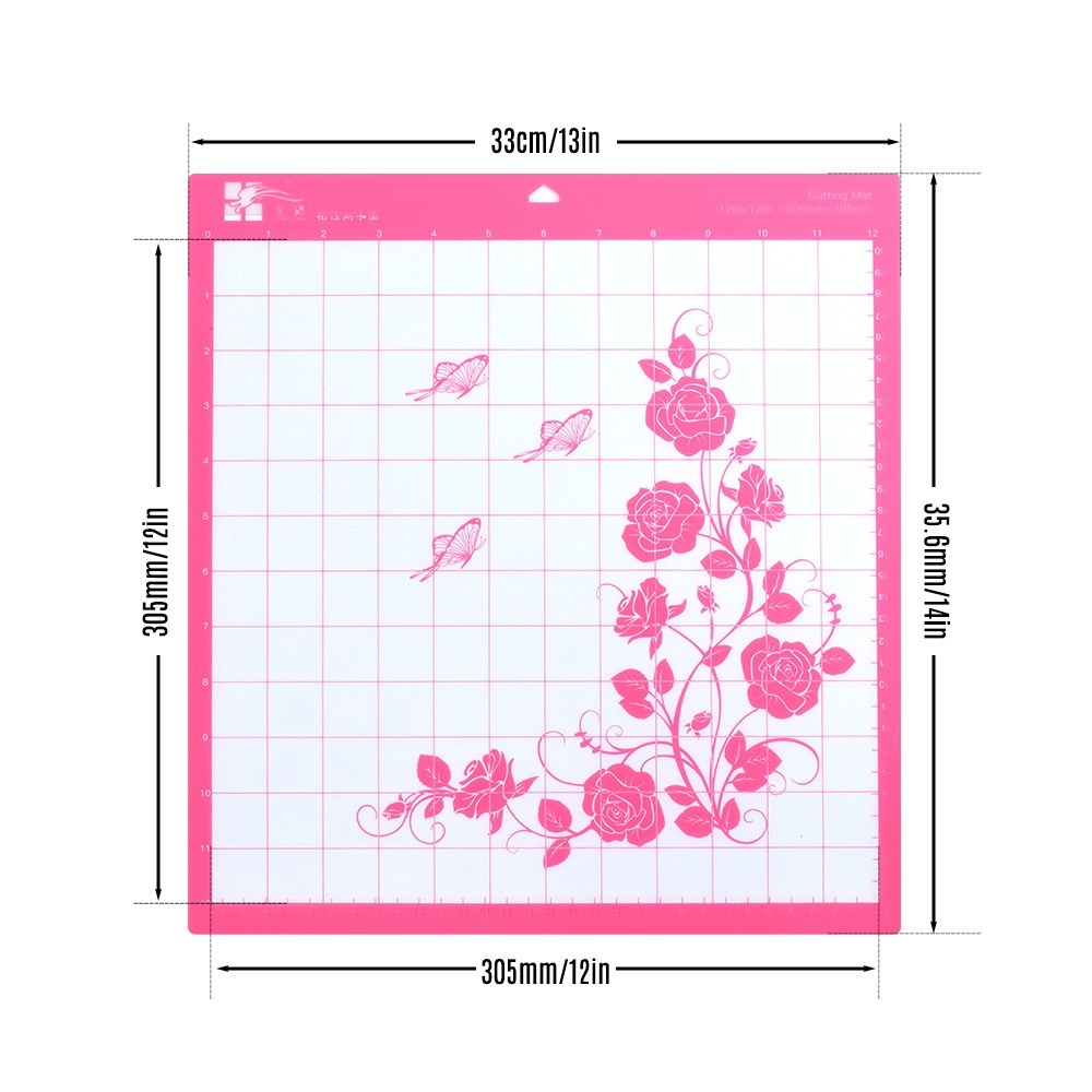 12x12-inch Standard Grip Cutting Mat with Measuring Grid for Silhouette Cameo Plotter