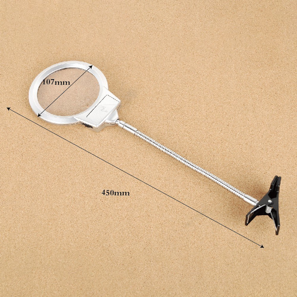 Hands-Free Flexible Magnifying Desk Lamp