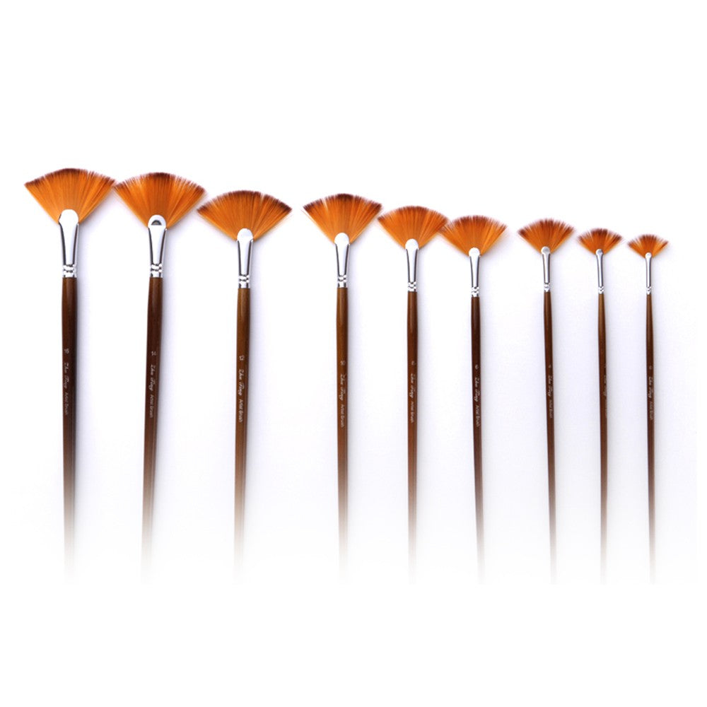 9-Piece Fan Paint Brush Kit