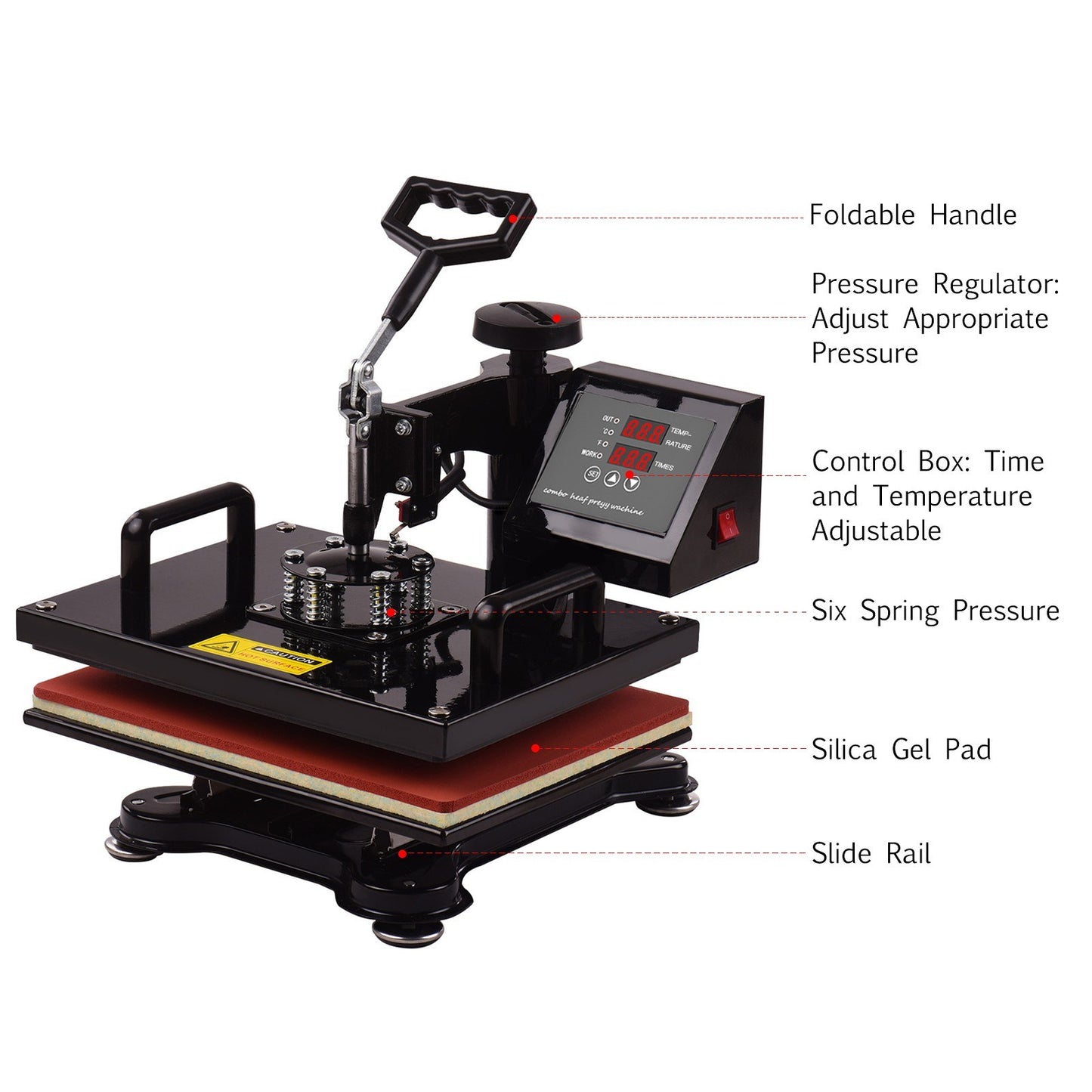 Aibecy 8-in-1 Digital Heat Press, 12x15 Inch Multifunctional Combo