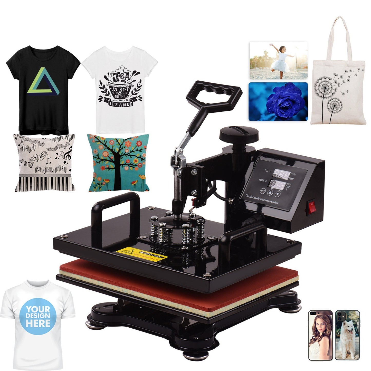 Professional Aibecy 12x15 Inch Combo Heat Press Machine