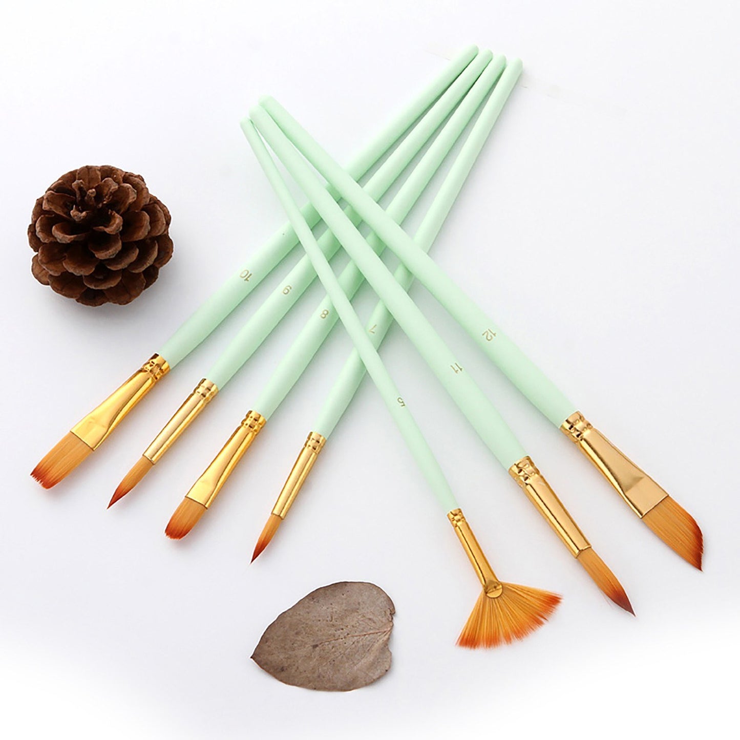 12-Piece Artist Paint Brush Set for Acrylic, Watercolor, Gouache & Oil Painting