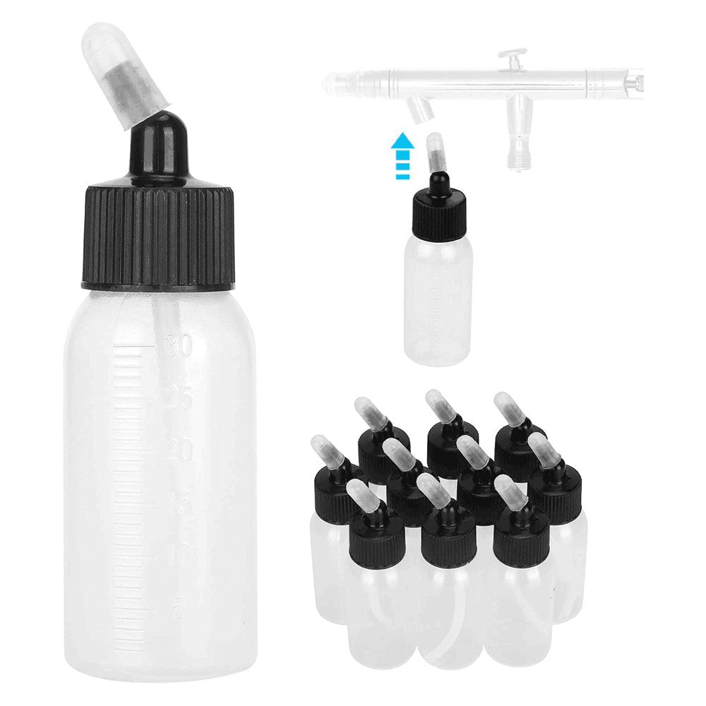 Aibecy Set of 10 - 1.2 Oz (35cc) Airbrush Paint Bottles