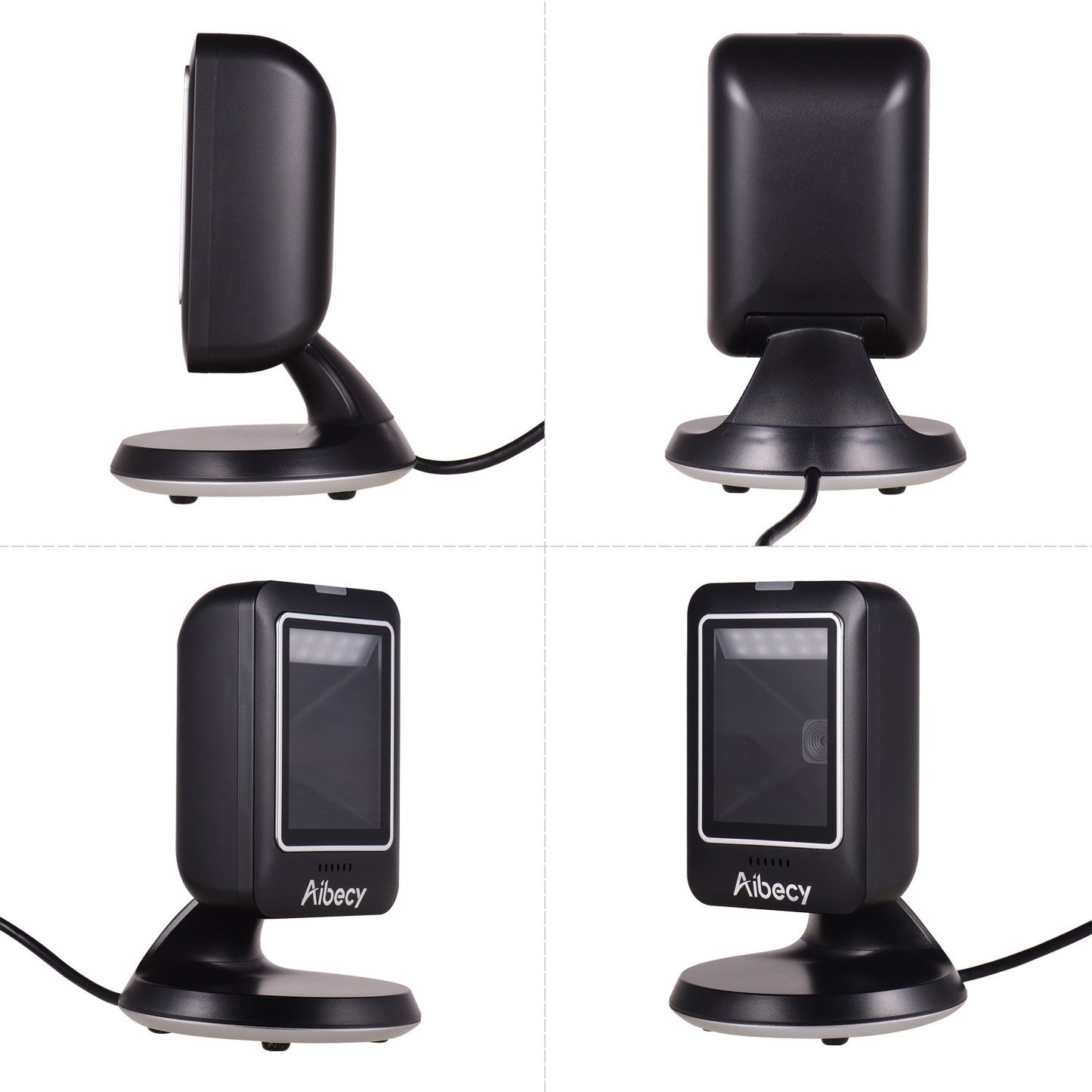 Aibecy MP6300Y Omnidirectional 1D/2D/QR Barcode Scanner, USB Wired, Hands-Free CMOS Image Reader for Retail & Hospital