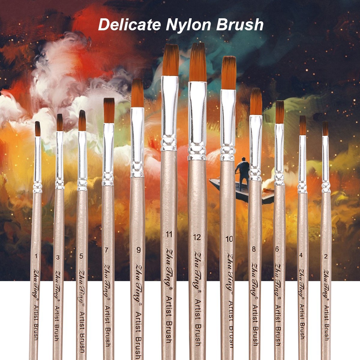 12-Piece Professional Paint Brush Set