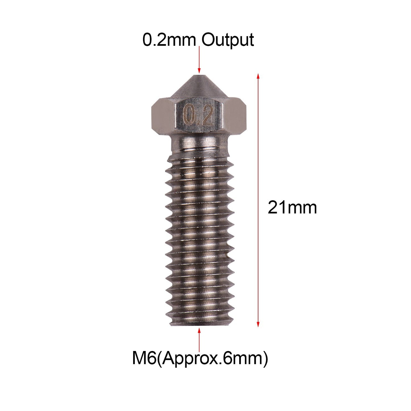 Aibecy 3-Pack Stainless Steel Volcano Nozzles for 3D Printer Extruder