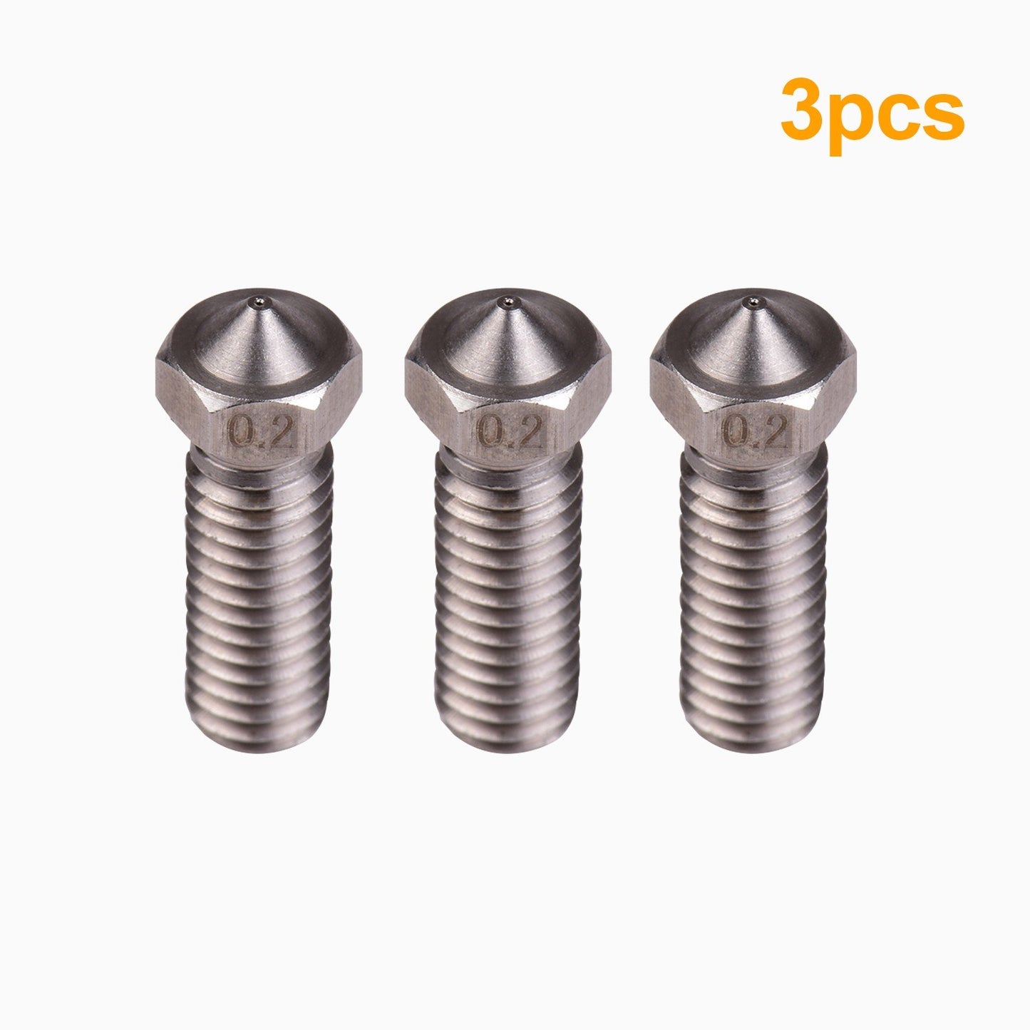 Aibecy 3-Pack Stainless Steel Volcano Nozzles for 3D Printer Extruder