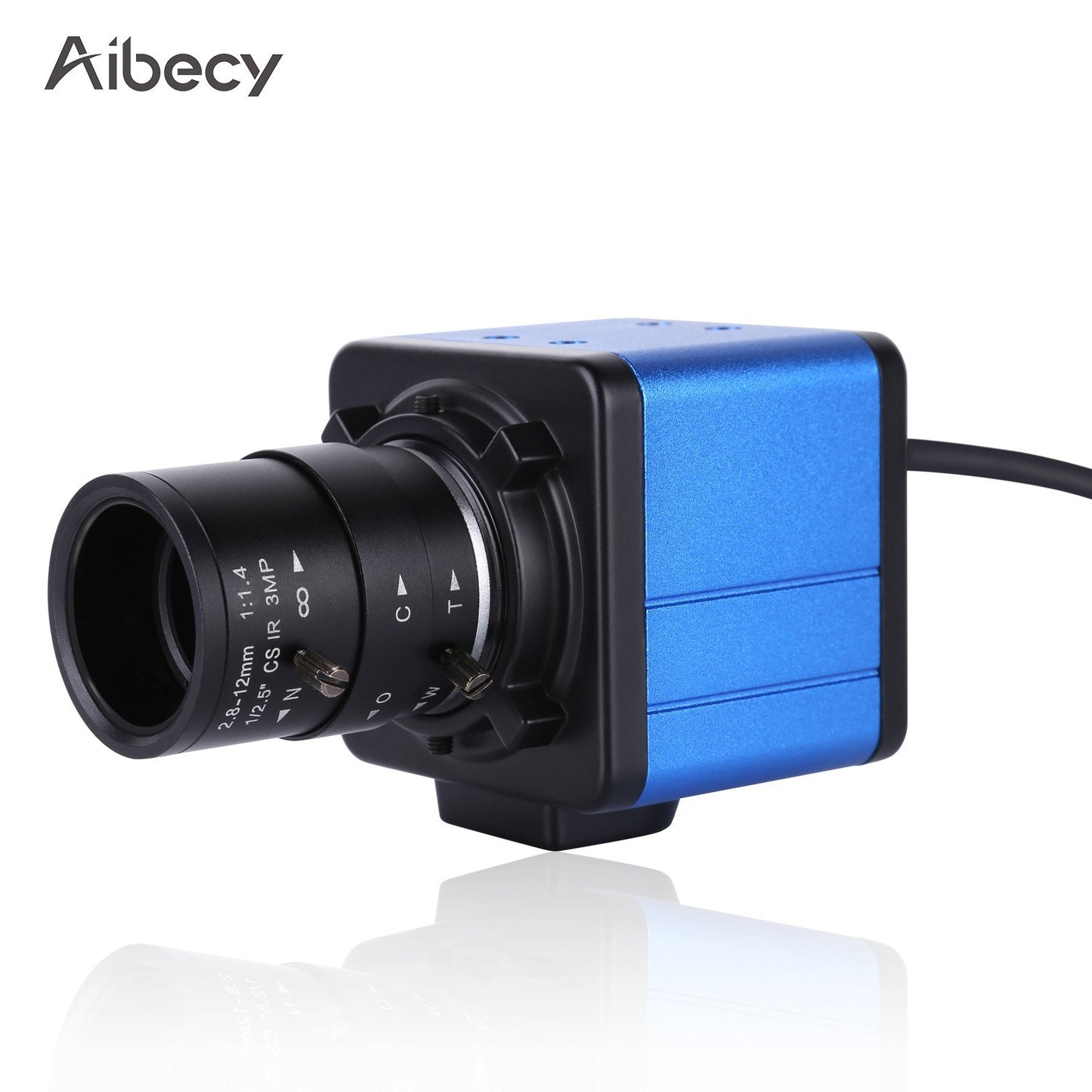 Aibecy 1080P HD Webcam with 5X Optical Zoom, 155° Wide Angle, Manual Focus, Auto Exposure, Built-in Microphone, USB Plug & Play for Video Conferencing, Online Teaching & Streaming