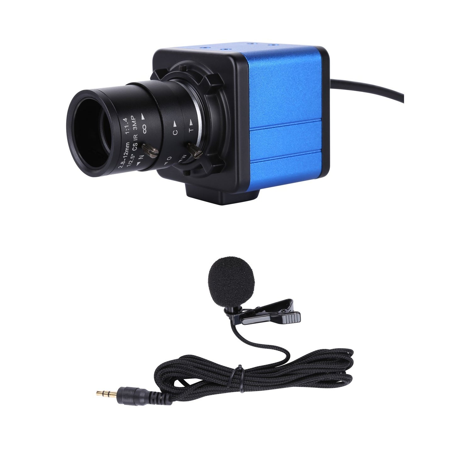 Aibecy 1080P HD Webcam with 5X Optical Zoom, 155° Wide Angle, Manual Focus, Auto Exposure, Built-in Microphone, USB Plug & Play for Video Conferencing, Online Teaching & Streaming