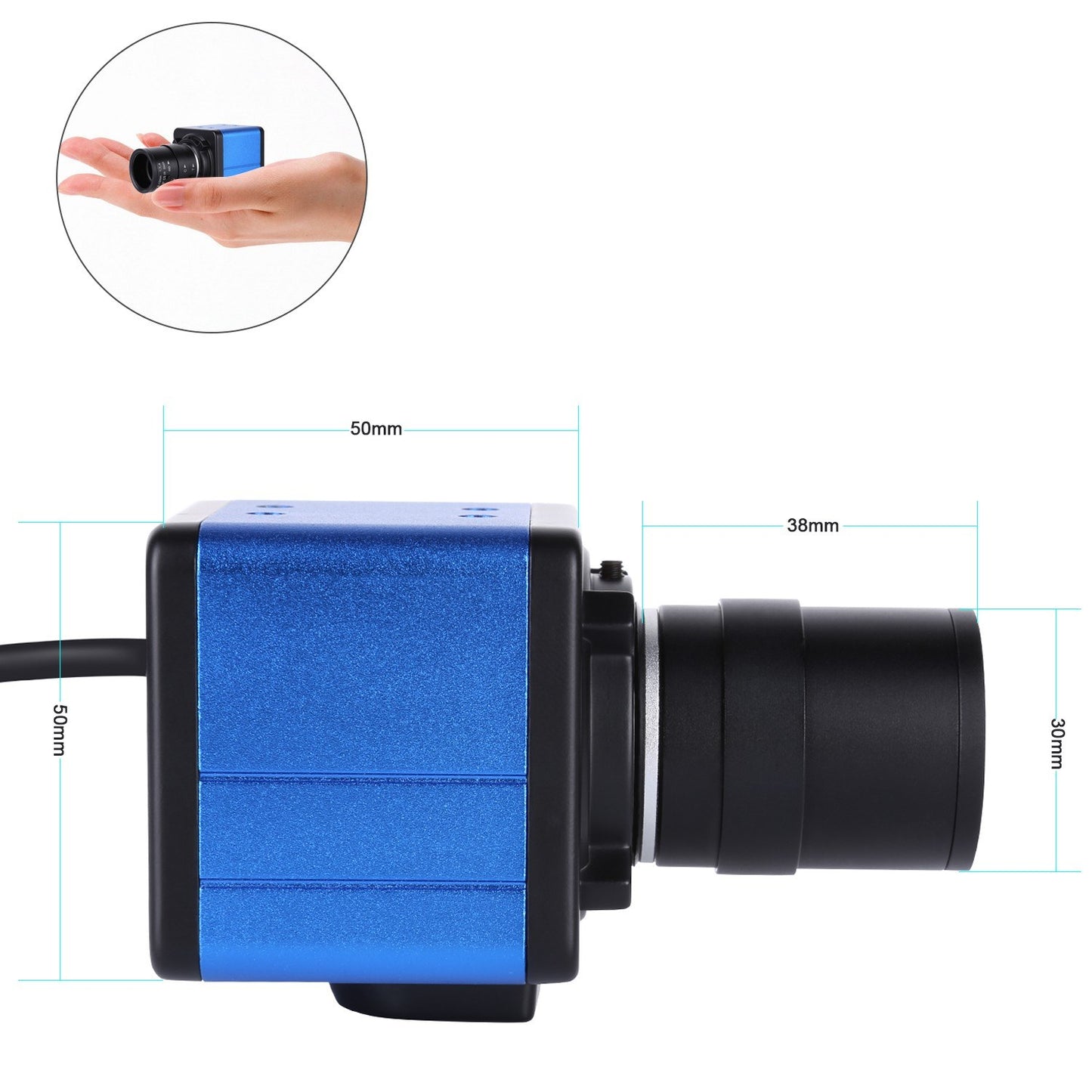 Aibecy 1080P HD Webcam with 5X Optical Zoom, 155° Wide Angle, Manual Focus, Auto Exposure, Built-in Microphone, USB Plug & Play for Video Conferencing, Online Teaching & Streaming