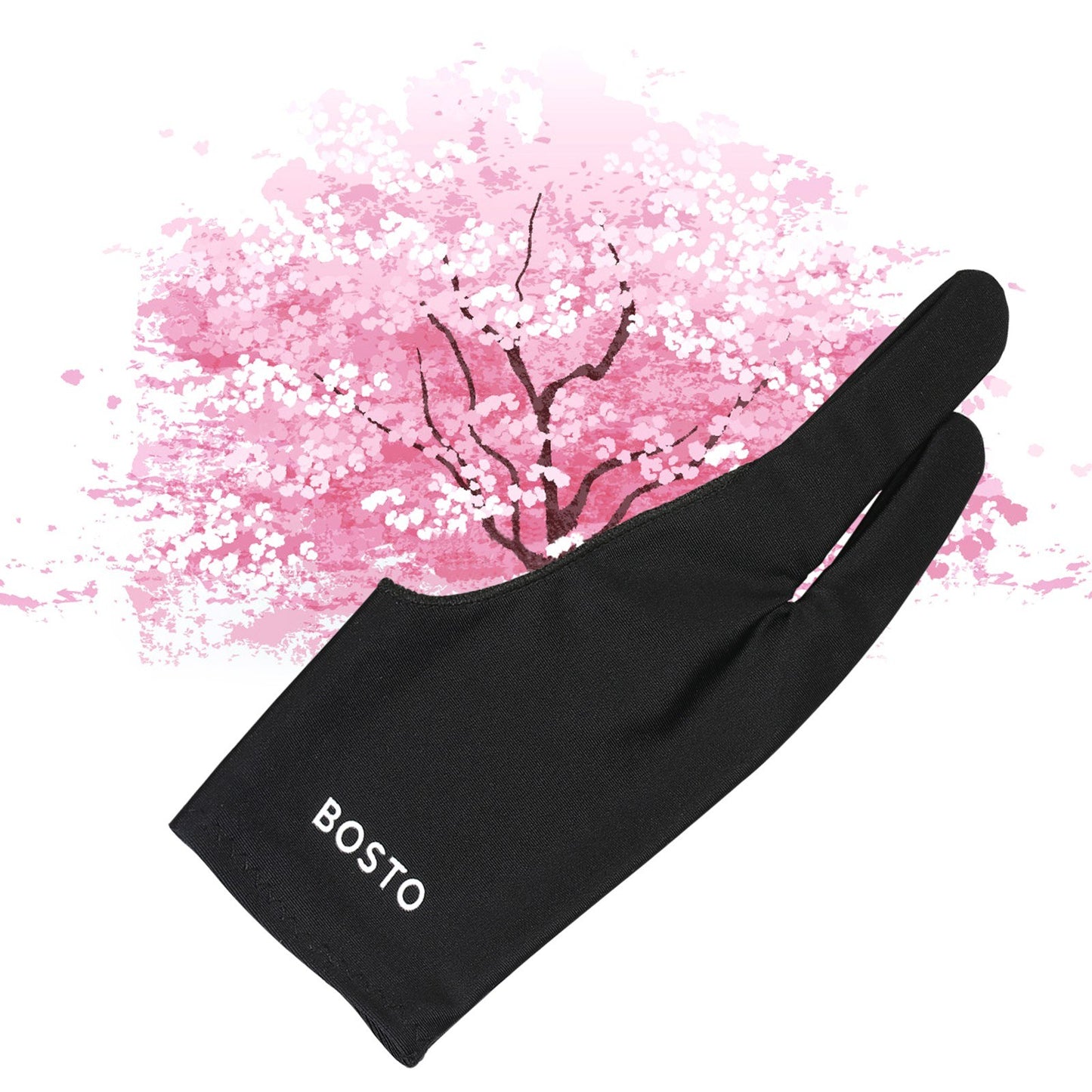 BOSTO Artist Tablet Drawing Glove - Two-Finger, Free Size