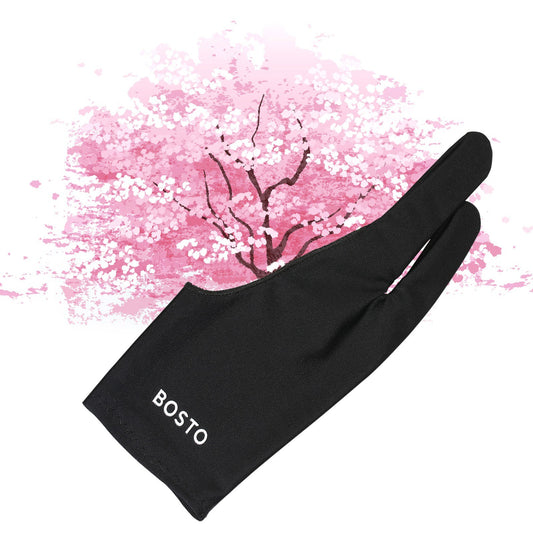 BOSTO Artist Tablet Drawing Glove - Two-Finger, Free Size