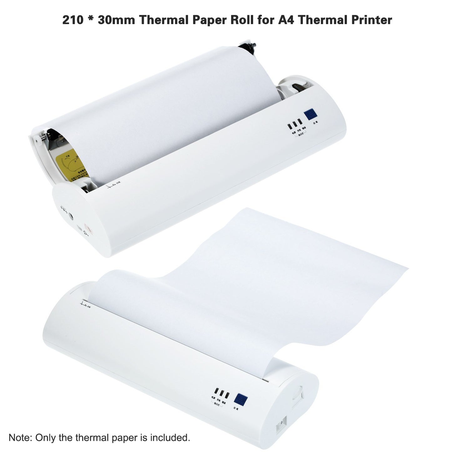 A4 Thermal Printing Paper Roll - 210x30mm, Long-Lasting 10 Years