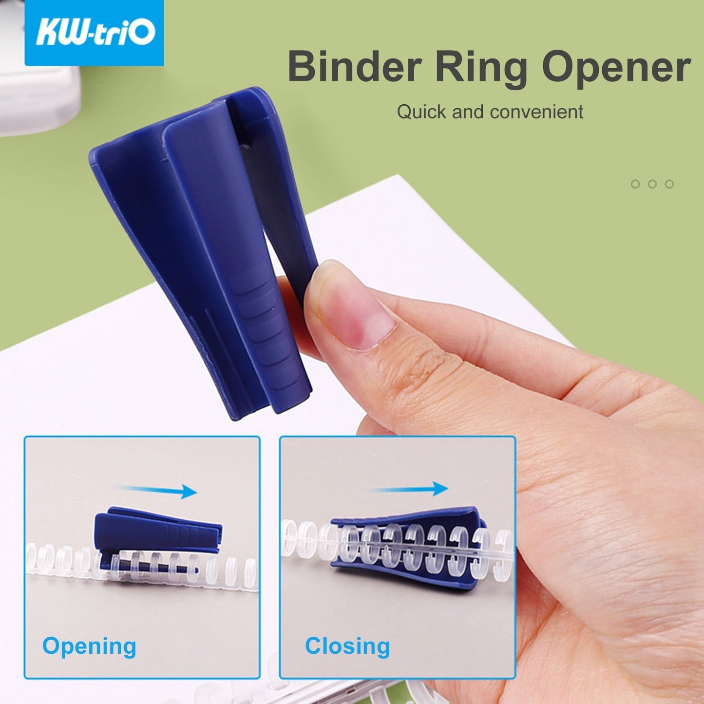 KW-trio Binder Ring Opener for Plastic Spines & Loose Leaf Combs