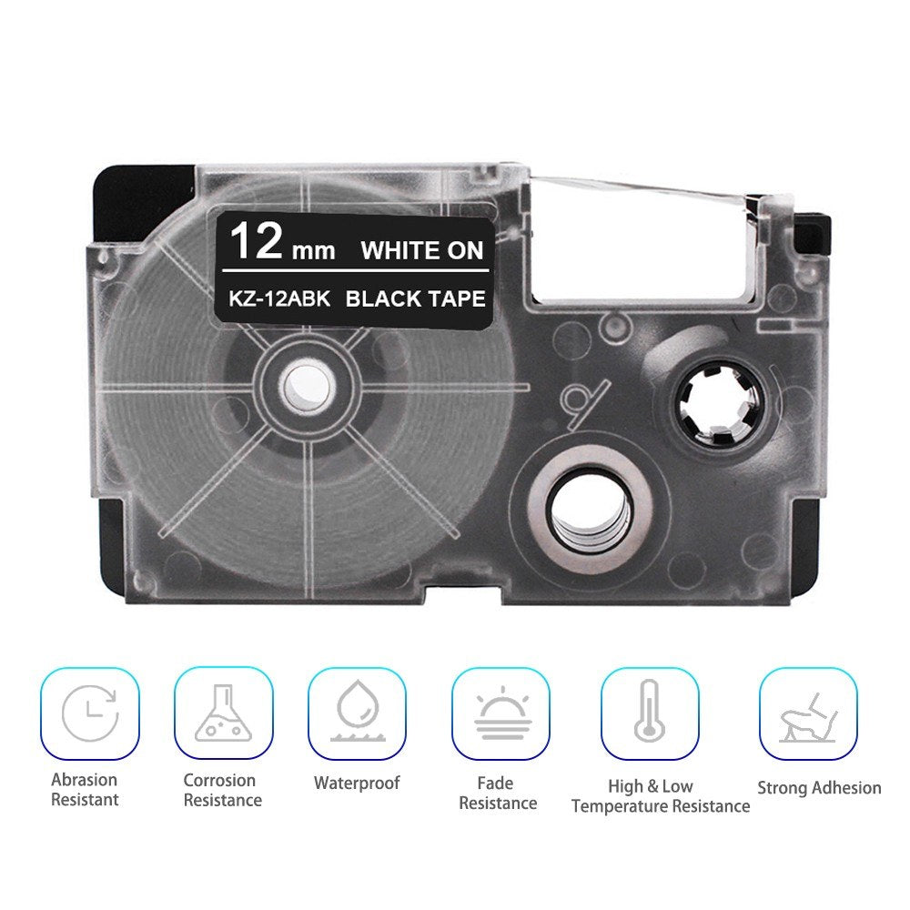 Compatible 12mm Label Tape Cartridge Ribbon